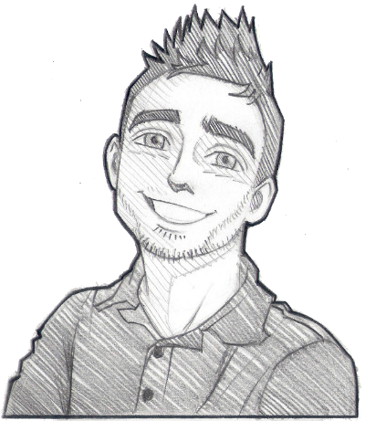 Sketch portrait of Chris Dale
